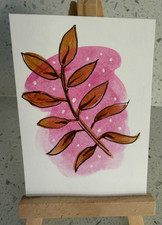 ACEO/ATC Original Acrylic Flower Mini Painting 