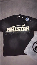 HELLSTAR Men's Black Graphic Logo Print T-Shirt, Size XL Regular picture