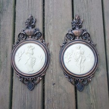Vintage Set Of 1970s Coppercraft Guild Cameo Wall Plaques Greek Goddess Plastic picture