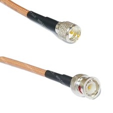 RG400 MINI UHF MALE to BNC MALE RF Cable FAST-SHIP LOT picture