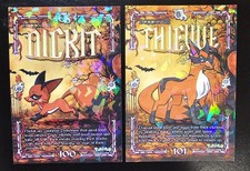 NICKET X THIEVUL LOT - POKEMON PRISMA HALLOWEEN RARE CCG HOLO picture