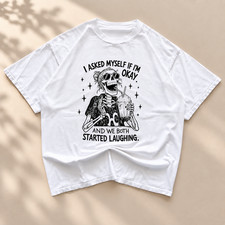 Hot Skeleton Milkshake Funny Halloween Cotton Unisex S-5XL Shirt AVN4 picture