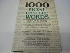 1000 MOST OBSCURE WORDS By Norman W. Schur - Hardcover *Excellent Condition* picture