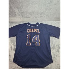 Movie Billy Chapel #14 For Love Of The Game Jersey Navy Blue Button Up Mens XXXL picture