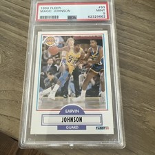 1990-91 Fleer - Magic Johnson - PSA 9 MINT - (Last Full Season Before Diagnosis) picture