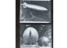 1931 US Navy USS Akron ZRS-4 Rigid Airship Blimp Hangar Glass Negatives (2) OOAK picture