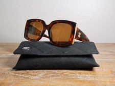 CHANEL CH5435 Rectangle Sunglasses 53mm Tortoise/Brown Lens 100% UV picture