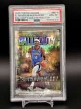 2025 Topps Chrome Shai Gilgeous-Alexander Ball Of Duty /50 Gold Refractor PSA 10 picture