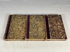 1855 3 Volume Complete Set GOETHE'S COMPLETE WORKS in German LEATHER-BOUND picture
