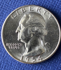 1954-S Washington Quarter, 90% Silver, Choice Gem BU+++ picture