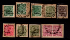 KUWAIT 1929-37 GROUP OF NICE COMMERCIAL PIECES WITH CDS'S, STAMPS CAT. £91+ picture