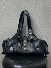 Black Chloe Leather Silverado Shoulder Bag Vintage picture