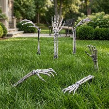 6 Pack Halloween Skeleton Hands  18
