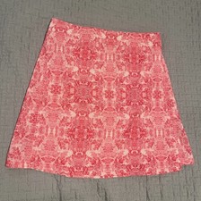 RipSkirt Hawaii Wrap Skirt Womens Medium Pink Length 2 Kaleidoscopic Damask EUC picture