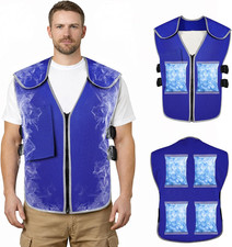 Cooling Vest with 20 Ice Pack,Adjustable Ice Vest for Men&Women,Reflective Cool picture