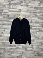 BRIONI Men's Italian 100% Cashmere Black Classic Cardigan Sweater Size M picture