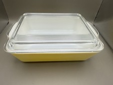 Vintage PYREX 0503 Yellow Refrigerator Casserole Dish with Glass Lid picture
