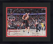 Framed Josh Giddey Bulls Signed 16x20 Winner vs Lakers Photo w/GameWinner Insc picture