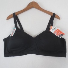 New Playtex Nursing Maternity Bra Women 3XL Black Foam Cup Wirefree Stretch 4958 picture