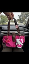 Coach Hamptons Signature Medium Hobo Shoulder Bag Pink Brown Leather picture