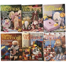 6 Crafting Traditions Magazine Vintage With Full Size Patterns 1999 Lot picture