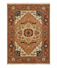 4x5 Vintage Hand Knotted Wool Are Rug Tribal Geometric Oriental Terracotta Rust picture