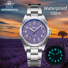 ADDIESDIVE Watches For Men 36mm Sapphire Glass Quartz Watch, NEW OPEN BOX picture
