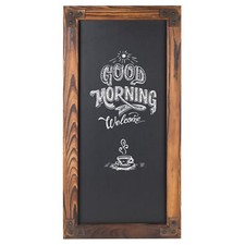 MyGift 12 X 25-Inch Wall-Mounted Erasable Chalkboard with Dark Brown Wood Frame picture