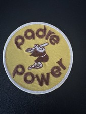 RETRO 1977 SAN DIEGO PADRES PADRE POWER SWINGING FRIAR GOLD LOGO 3” PATCH NEW ⚾️ picture