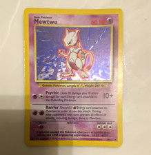 Pokemon TCG Mewtwo 10/102 Base Set 1999 English Holo Rare Holo Unlimited 60 HP picture