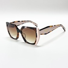 Prada SPR15W Oversized Square Sunglasses Tortoiseshell Pink 54-19-140 picture