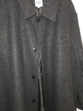 *** NWOT Gap Mens DARK GREY Wool Blend Car Top Over Coat sz XXL*** picture