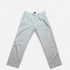H&M Men's Beige Relaxed Fit Pleated Pants 31 picture