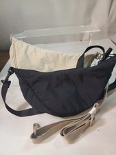UNIQLO Round Ultra MINI Nylon Shoulder/crossbody bag gray/cream UNISEX  picture