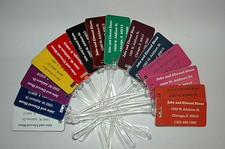 Set of 4 Custom Plastic Engraved Luggage Backpack Laptop ID Tags 14 Colors  picture