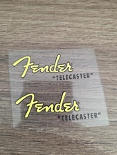 2pc Fender Telecaster Solid Color Outlined Raised UV DTF instant Headstock Decal picture