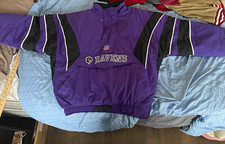Rear vintage Starter NFL Pro Line Baltimore Ravens Pullover Jacket XXL picture