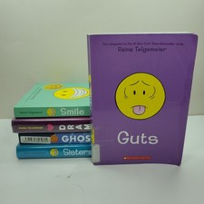 5 RAINA TELGEMEIER Graphic Novels ~ GUTS ~ SMILE ~ GHOSTS ~ SISTERS ~ DRAMA picture