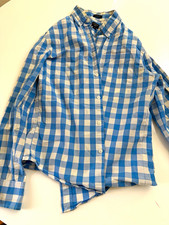 J.CREW Mens Slim Fit Blue & White Check Long Sleeve Button-Up Shirt M picture