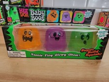 NeeDoh Baby Boos Glow in the Dark Ghost Halloween Squishy 3 Pk NEW Rare Nee Doh picture