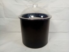 CFS Brands Black Round Ice Cream Display with Clear Dome Lid picture