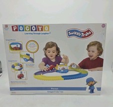 New- POCOYO Red Racing Car Swiggle Traks Blue Ball Bridge Set Bandai 88430 picture