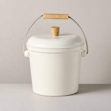 2.5L Stainless Steel Ice Bucket with Handle Sour Cream - Hearth & picture