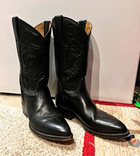 Frye 2026 Bruce Pull On Men’s Black Leather Western Cowboy Boots, size 10.5 picture