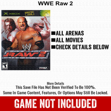 WWE Raw 2 100% Unlocked All Items Xbox USB Save picture