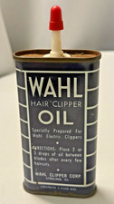 Vintage Retro WAHL Hair Clipper Oil Blue Metal Can Made In USA Mid 20th Century picture