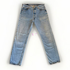Vintage Levi’s 501 Jeans 34x34 (approx 33x33) Mexico 1999 Light Wash 90s Grunge picture