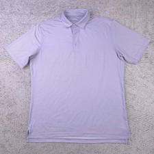 Johnnie O Polo Men Large Performance Shirt Geometric Pattern Short Sleeve Purple picture