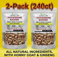 Testosterone Booster Testo-1000 Test for Men Testosterona 1,600 MG 240ct Capsule picture