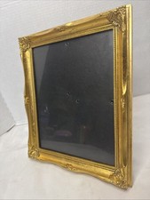 VTG Ornate Gold Frame Hollywood Regency Table Wall Gallery Velvet Back 8x10” picture